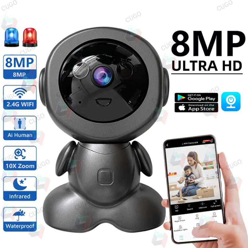 8MP Wifi Gözetim Robot Kameras - Home Security Robot incelemesi ve fiyatı