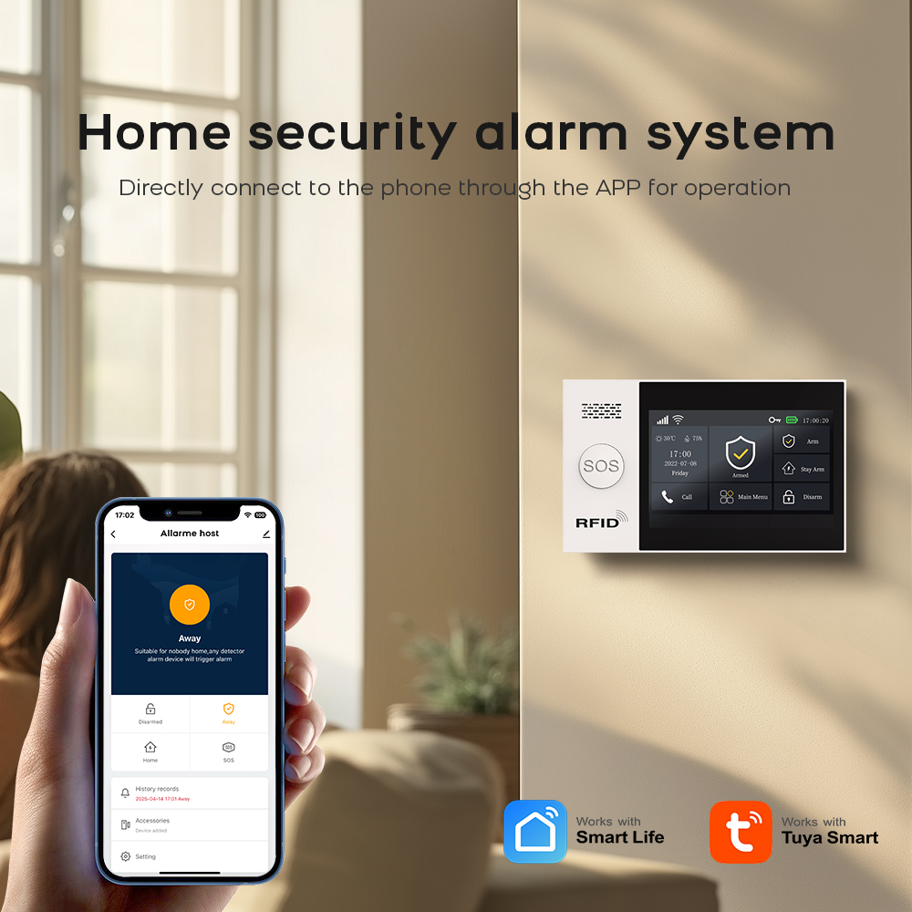 PG-107 Tuya kablosuz ev WIFI G - Sim Gsm Alarm incelemesi ve fiyatı