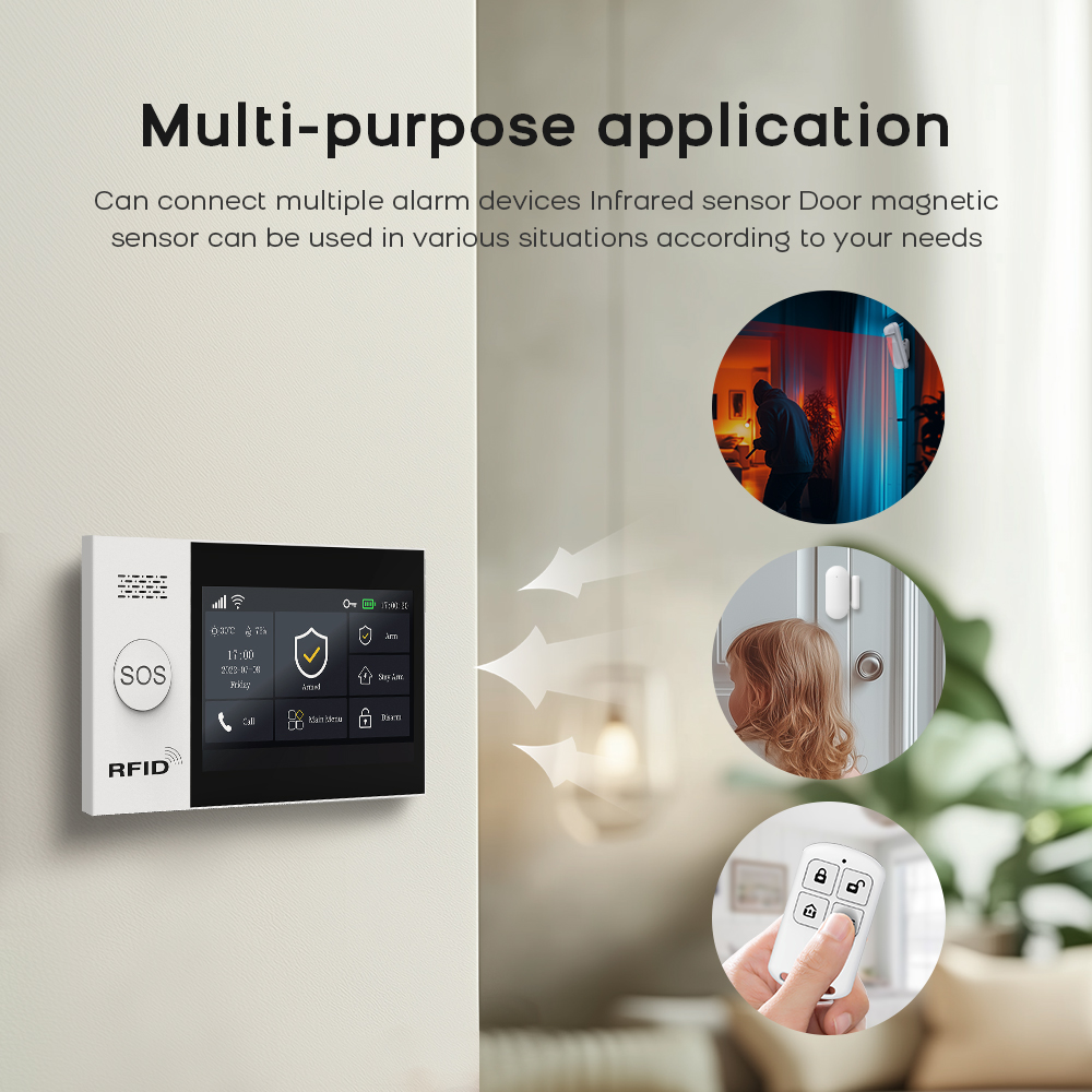PG-107 Tuya kablosuz ev WIFI G - Sim Gsm Alarm incelemesi ve fiyatı